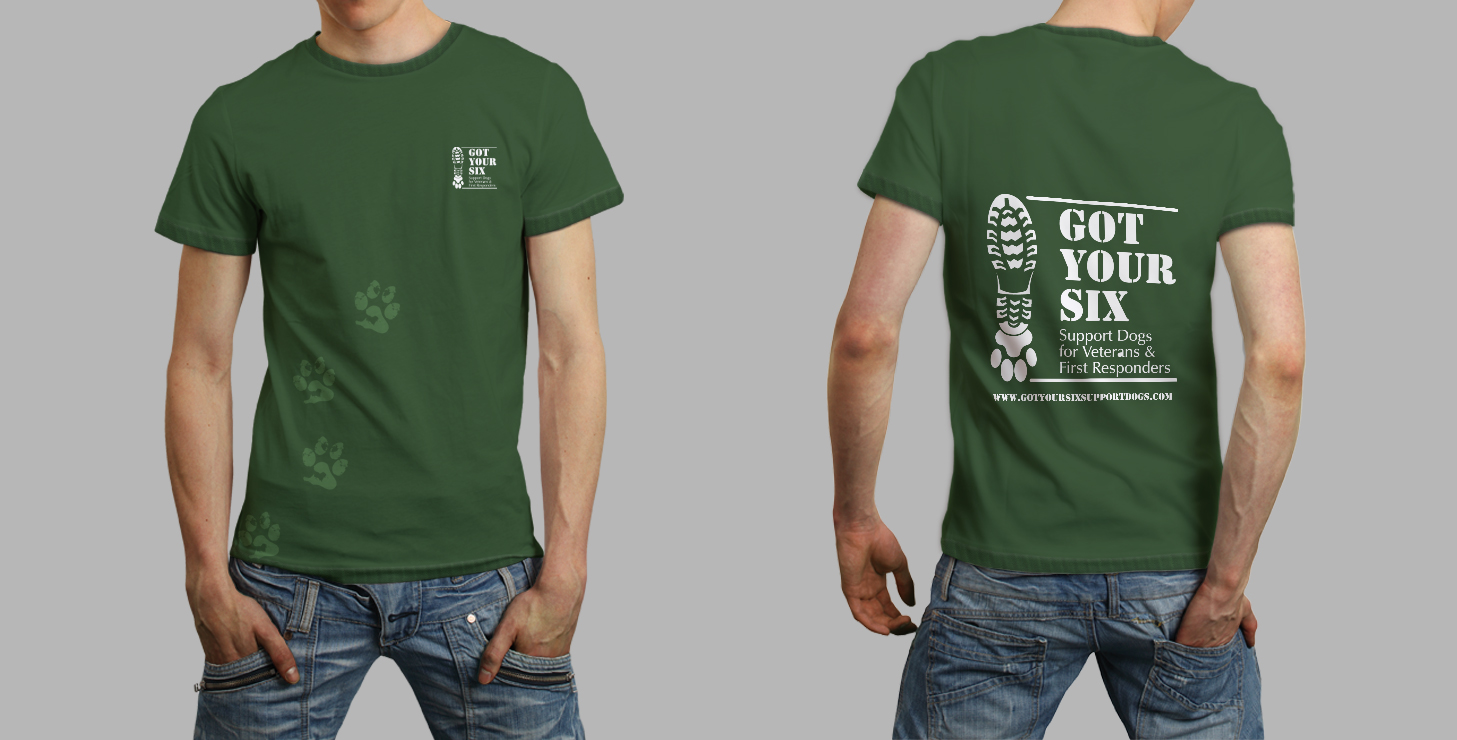 T-shirt Design by SL Designer for Got Your Six Support Dogs | Design #11260770