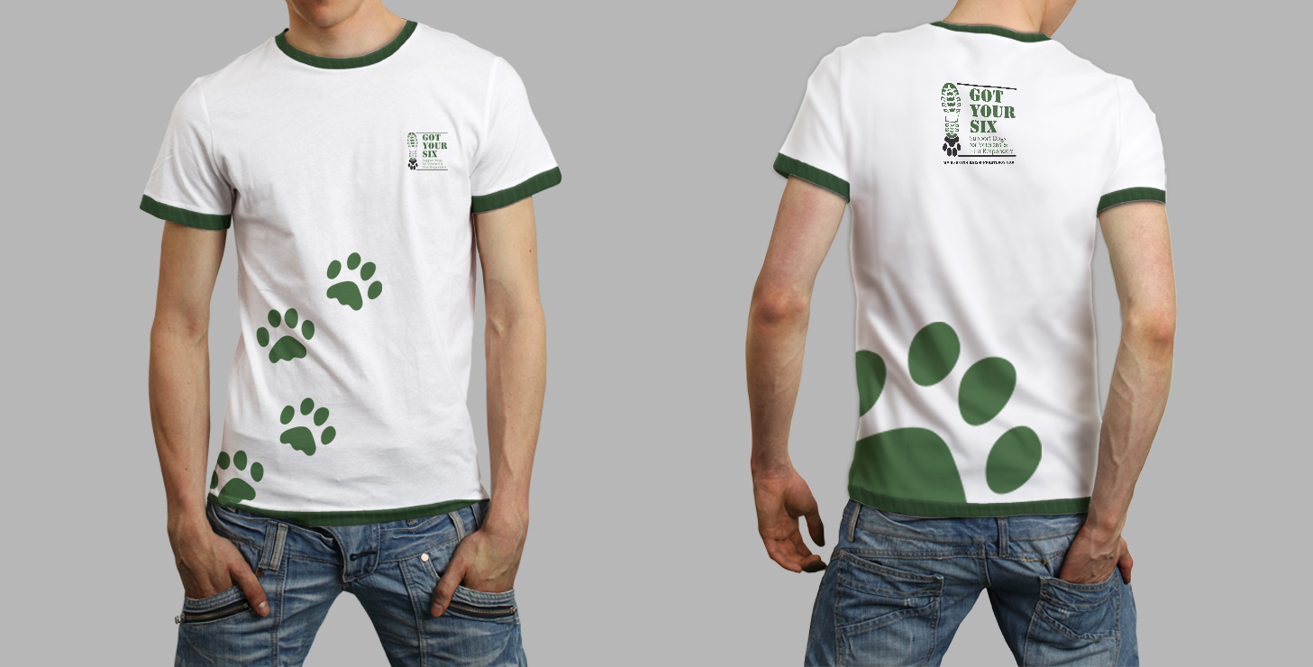 Design de T-shirt par SL Designer pour Got Your Six Support Dogs | Design #11260776