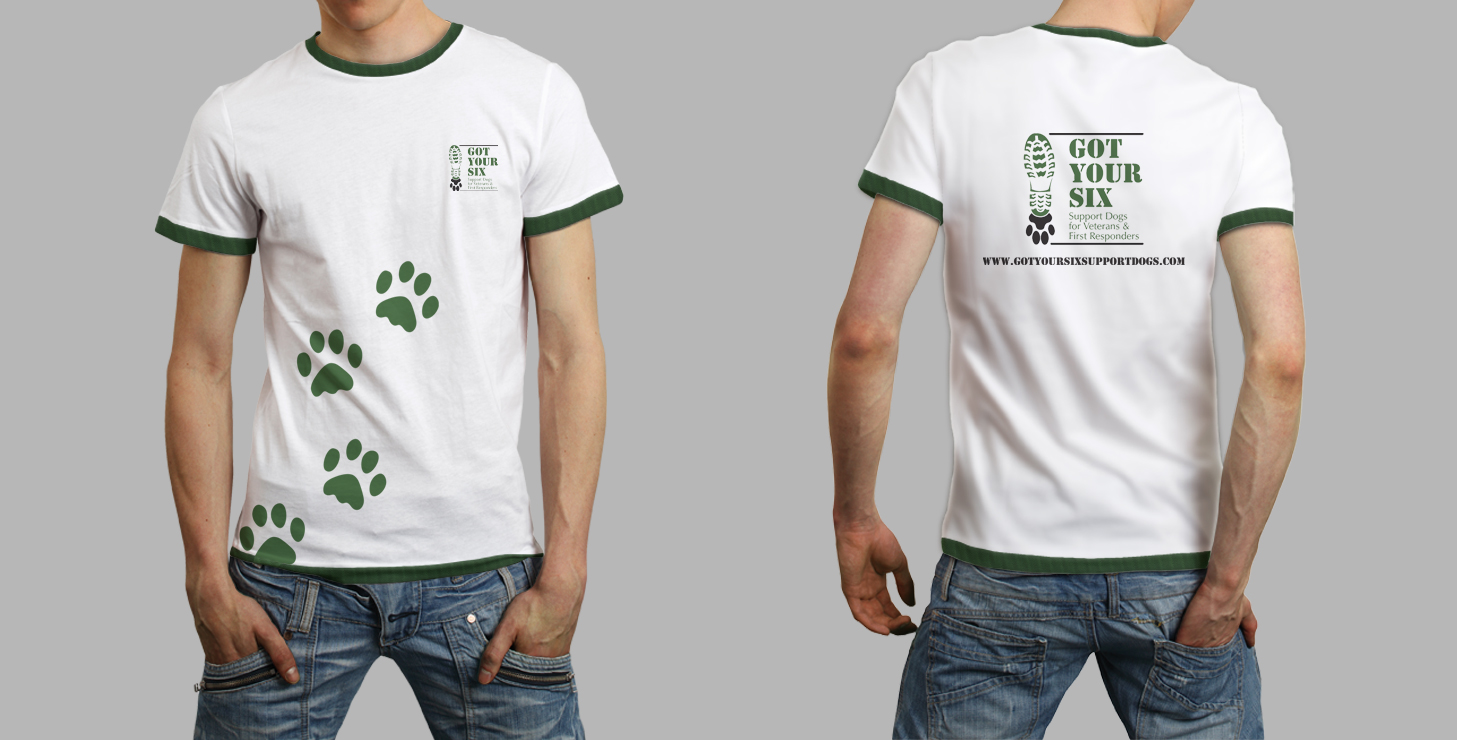 Design de T-shirt par SL Designer pour Got Your Six Support Dogs | Design #11260916
