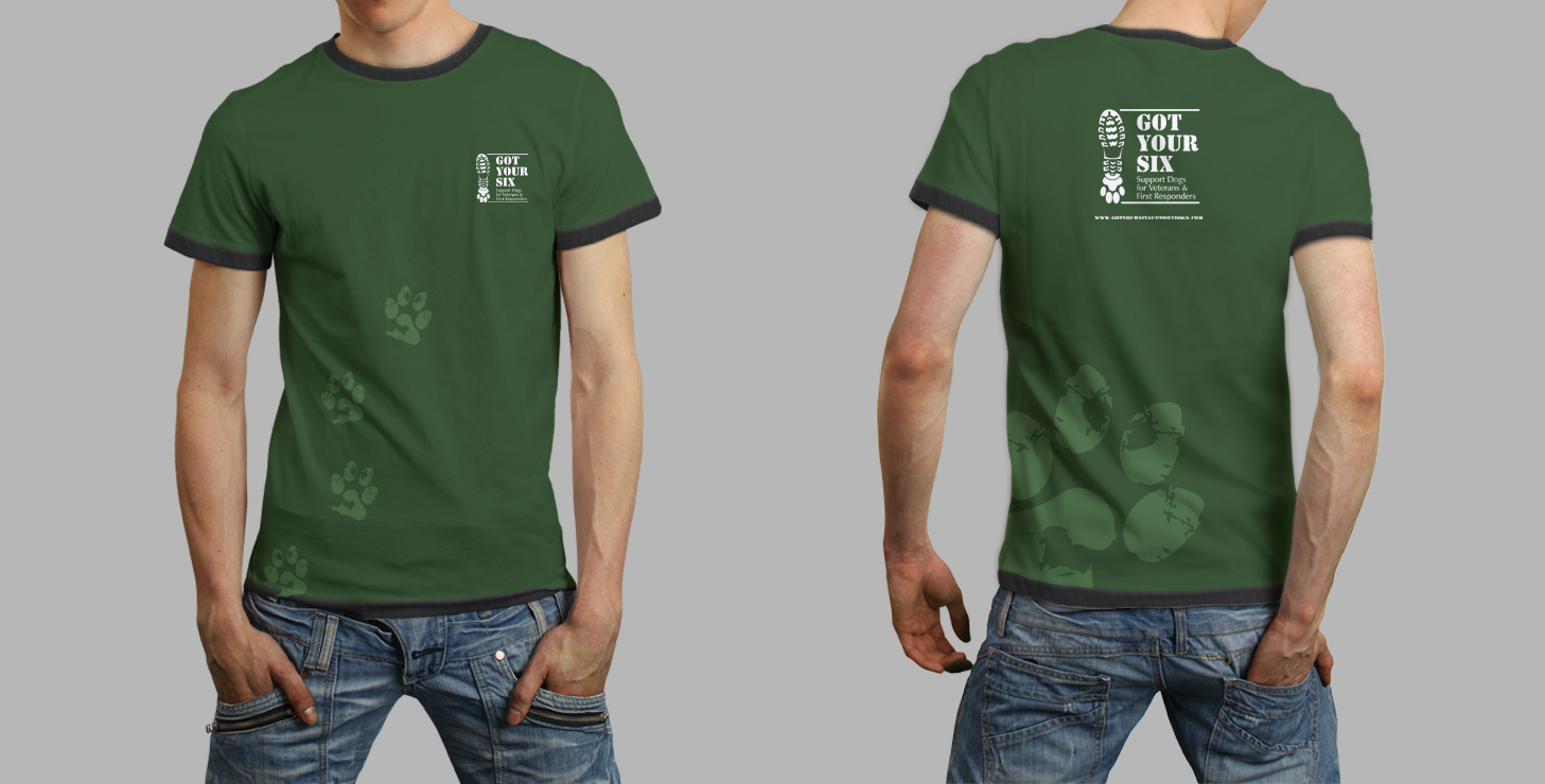 Diseño de Camiseta por SL Designer para Got Your Six Support Dogs | Diseño #11272439