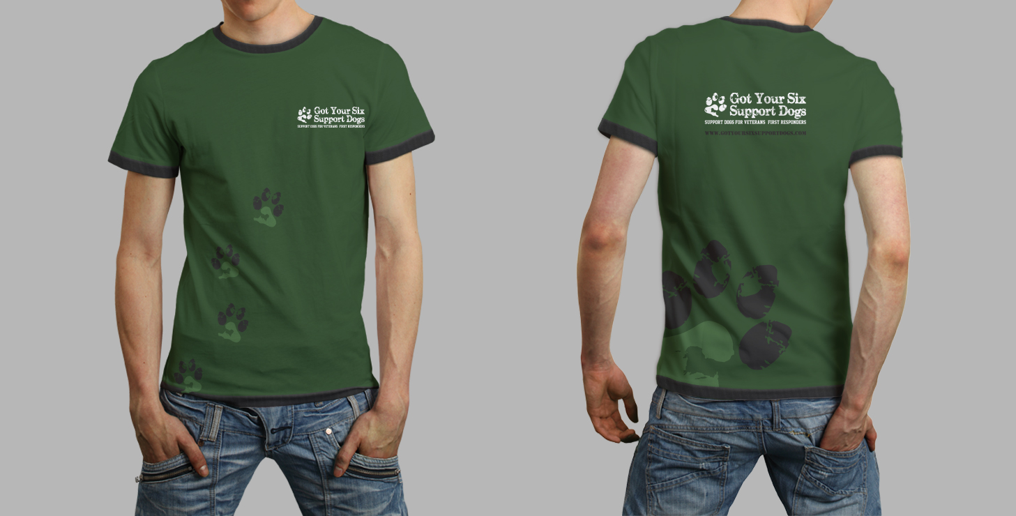 Diseño de Camiseta por SL Designer para Got Your Six Support Dogs | Diseño #11272440