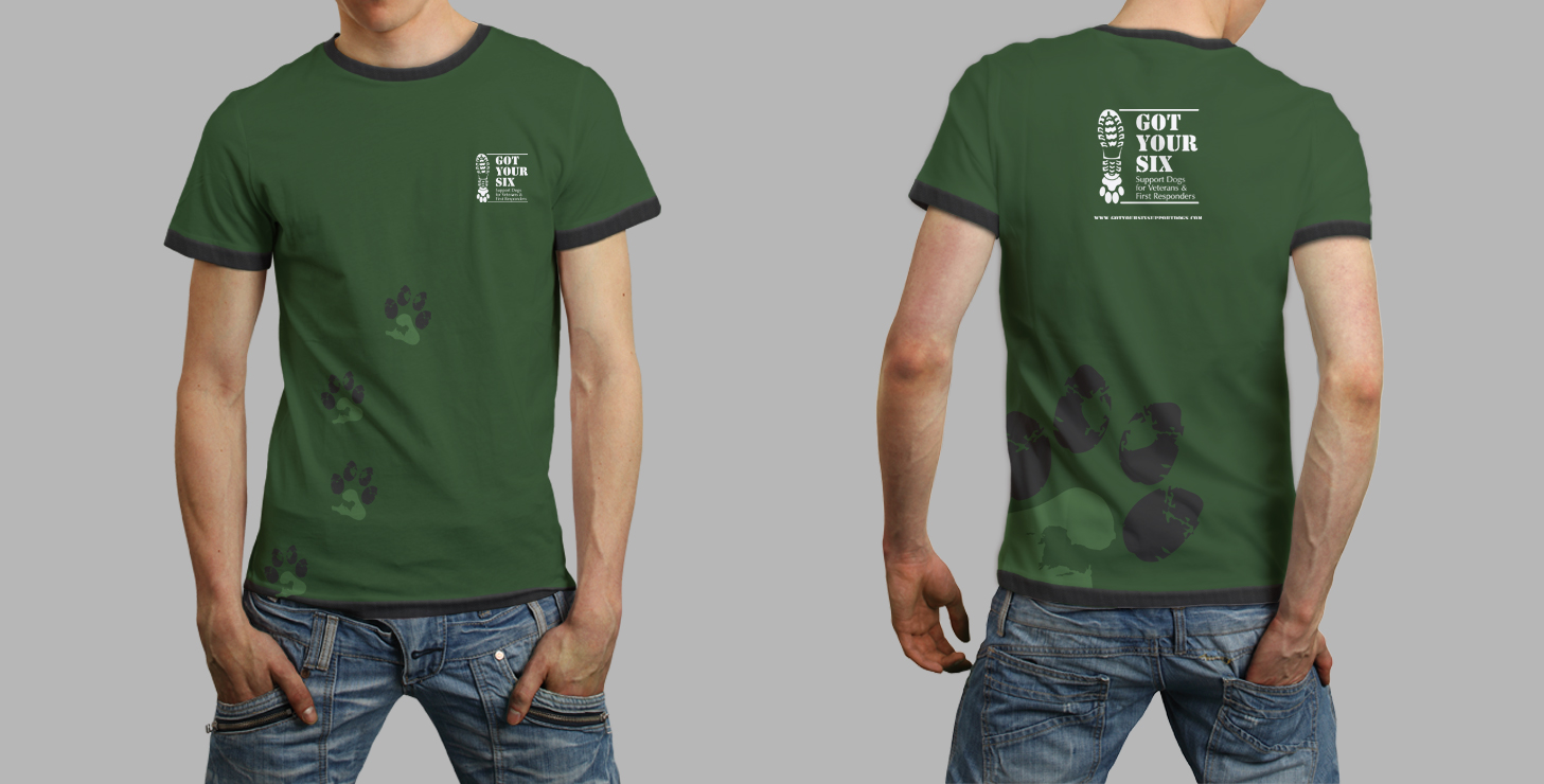 Diseño de Camiseta por SL Designer para Got Your Six Support Dogs | Diseño #11272441