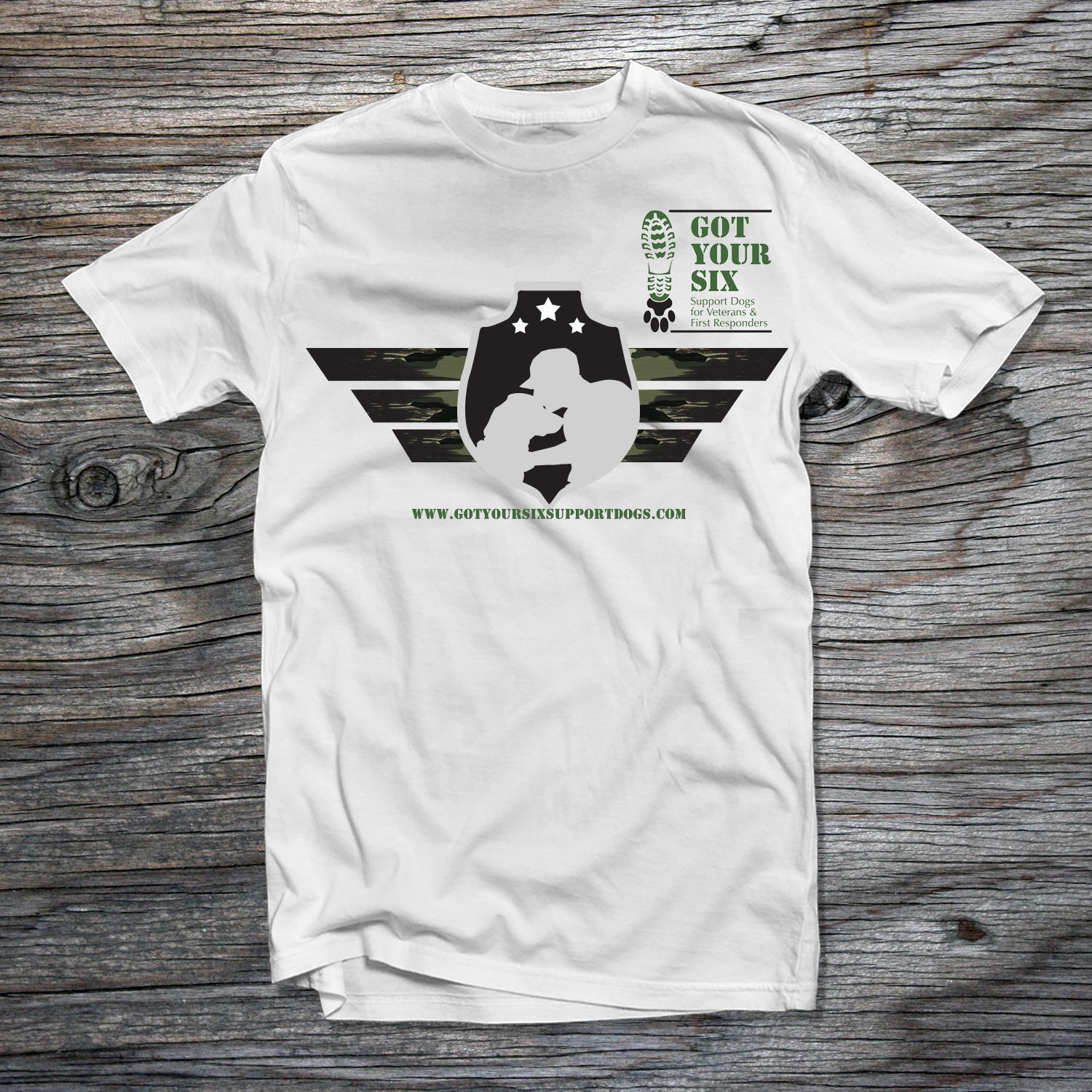 T-Shirt-Design von besonaeral30 für Got Your Six Support Dogs | Design #11316693