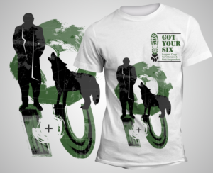 Design de T-shirt par SD WEBCREATION pour Got Your Six Support Dogs | Design #11332682