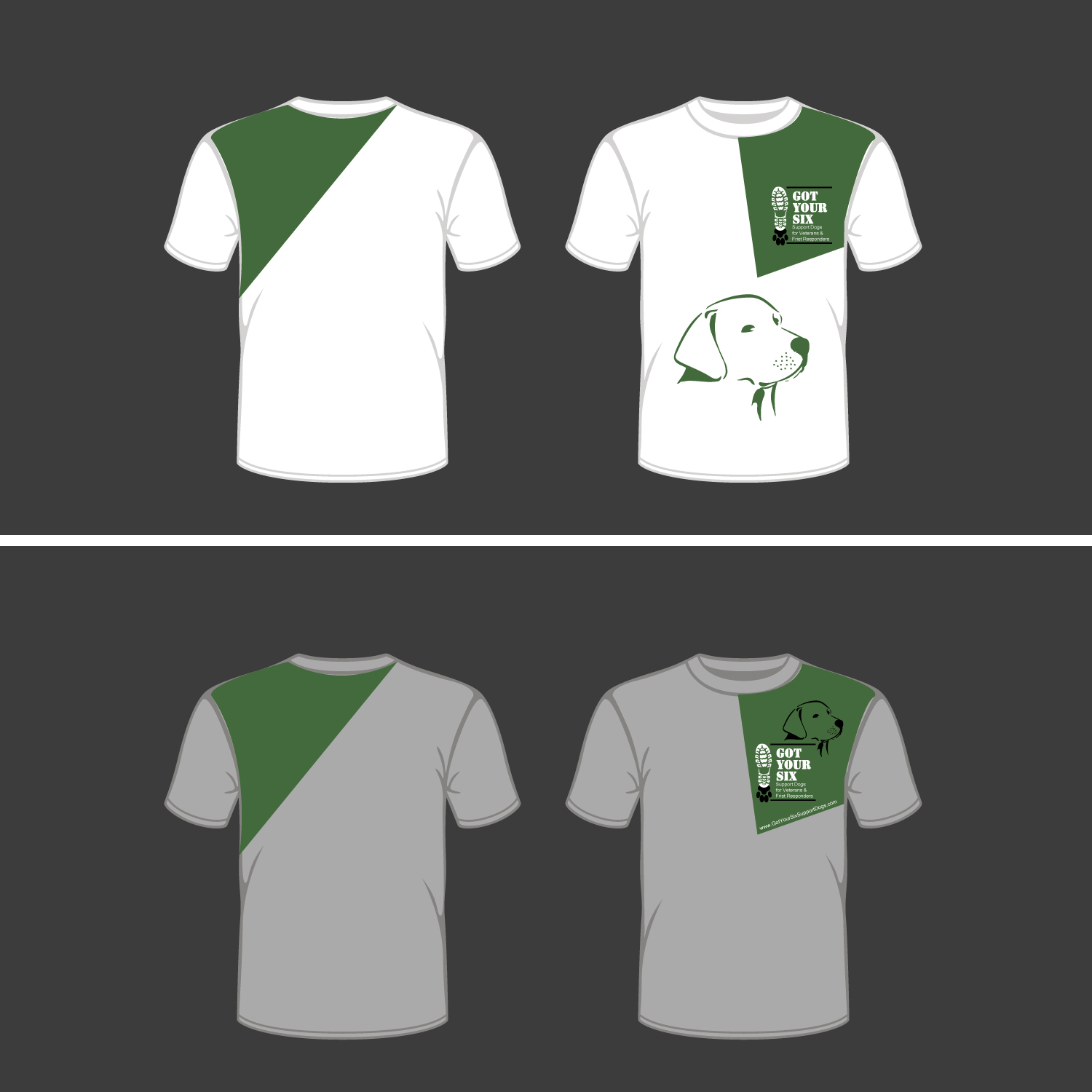 T-shirt Design by Manju Agni for Got Your Six Support Dogs | Design #11332914