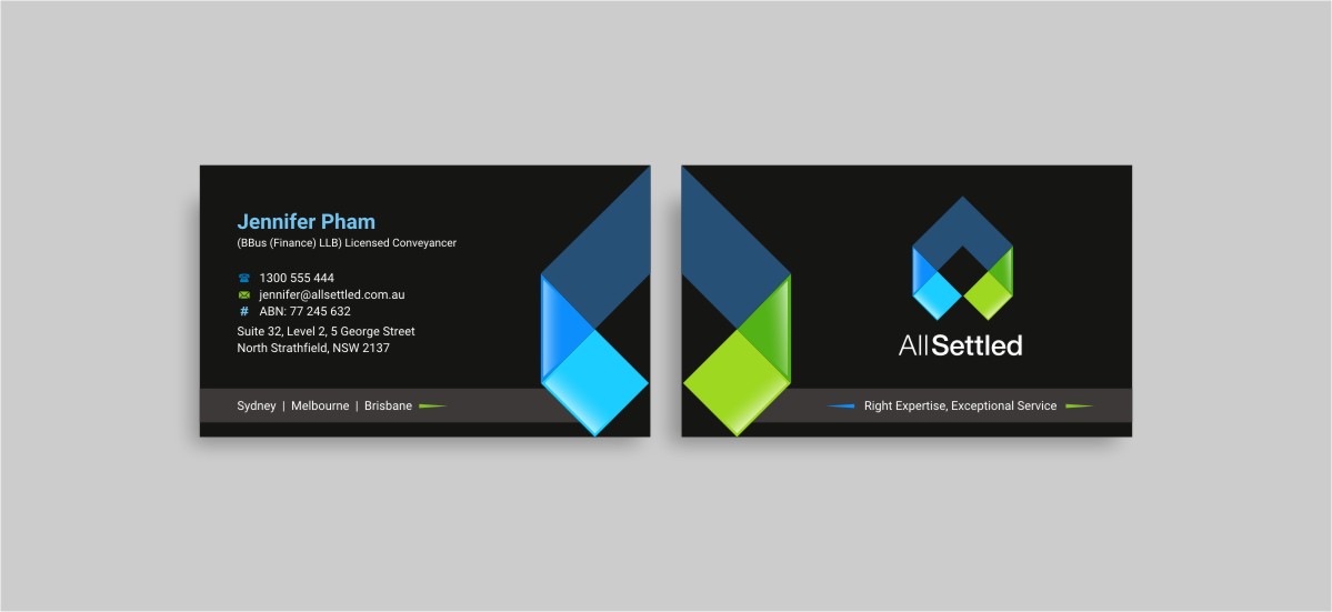 Diseño de Tarjeta de Presentación por INDIAN_Ashok para All Settled | Diseño #11300319