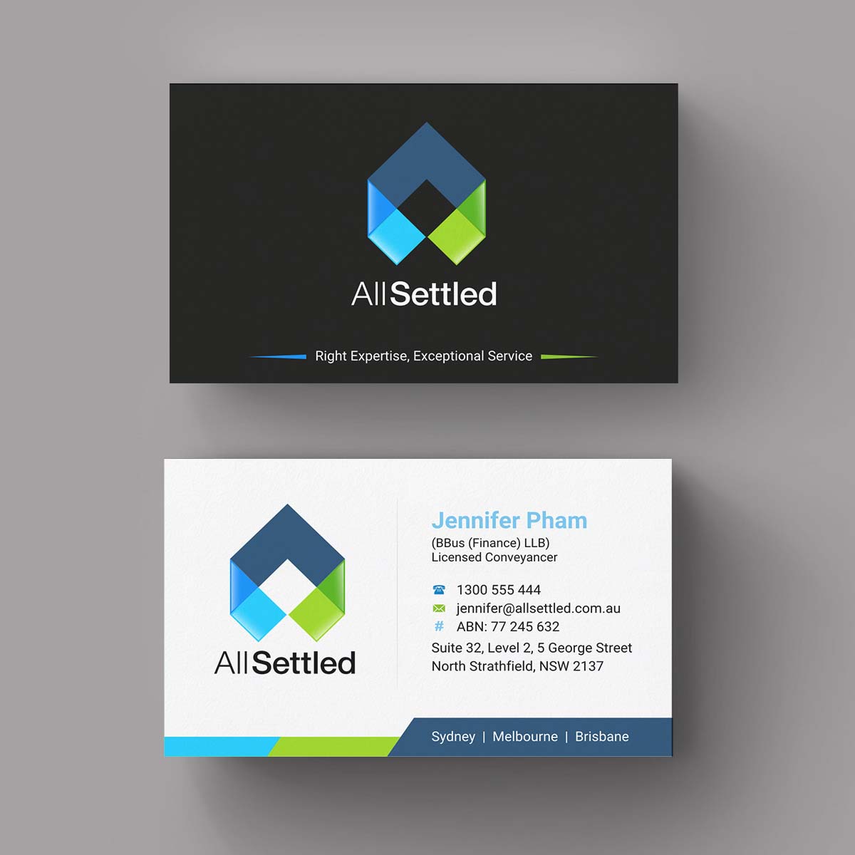 Business Card Design by INDIAN_Ashok for All Settled | Design #11300326