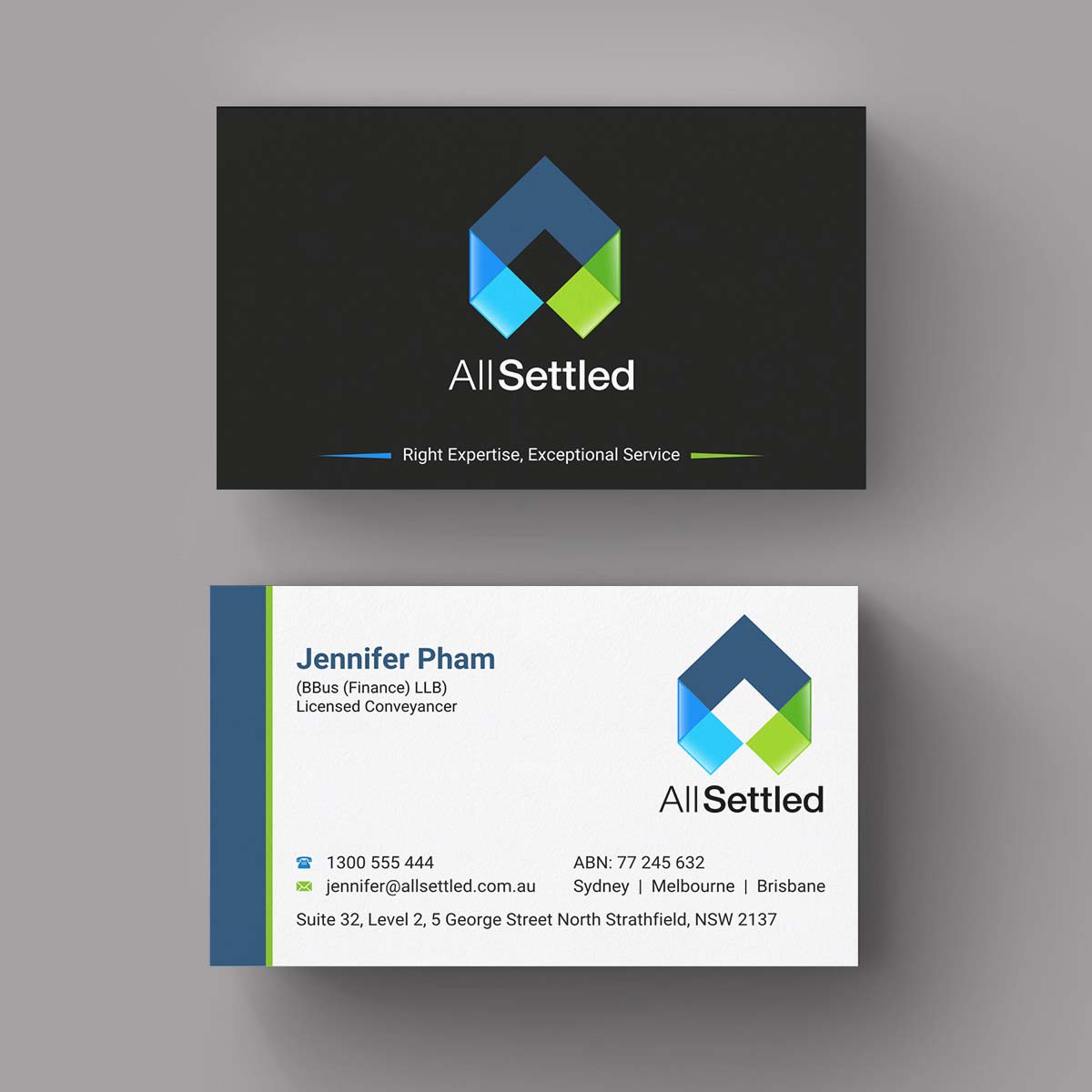 Business Card Design by INDIAN_Ashok for All Settled | Design #11300327