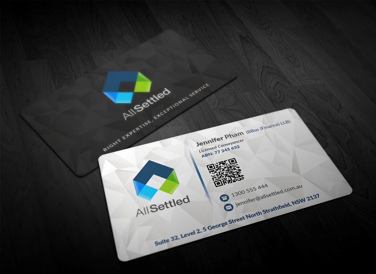 Business Card Design by Pointless Pixels India for All Settled | Design #11364398
