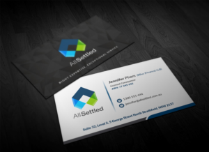 Visitenkarten-Design von Pointless Pixels India für All Settled | Design: #11364451