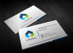 Visitenkarten-Design von Pointless Pixels India für All Settled | Design: #11364476