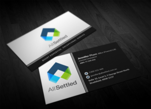 Visitenkarten-Design von Pointless Pixels India für All Settled | Design: #11372596