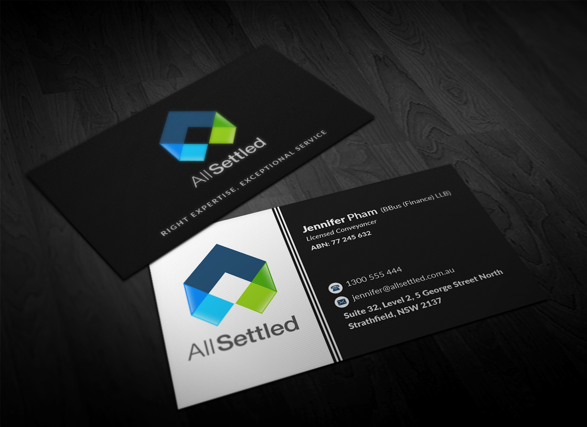 Business Card Design by Pointless Pixels India for All Settled | Design #11372605