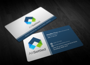 Visitenkarten-Design von Pointless Pixels India für All Settled | Design: #11372988