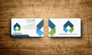 Visitenkarten-Design von Verified artistry (Design garden) für All Settled | Design: #11278706