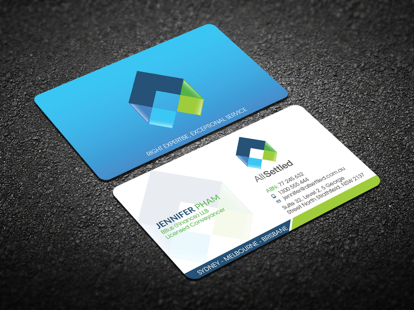 Business Card Design by Verified artistry for All Settled | Design #11278728