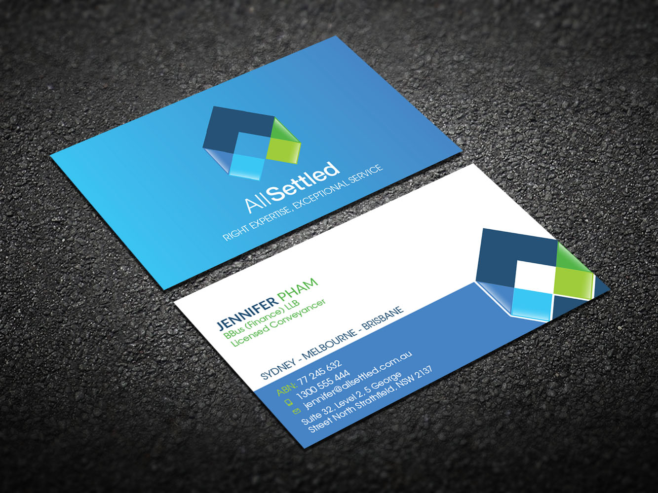 Business Card Design by Verified artistry for All Settled | Design #11278739