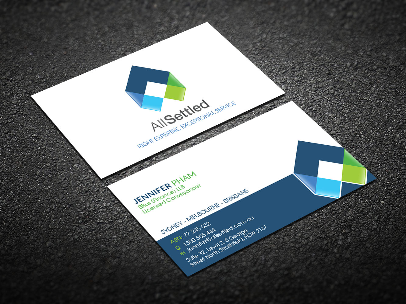 Business Card Design by Verified artistry for All Settled | Design #11278741