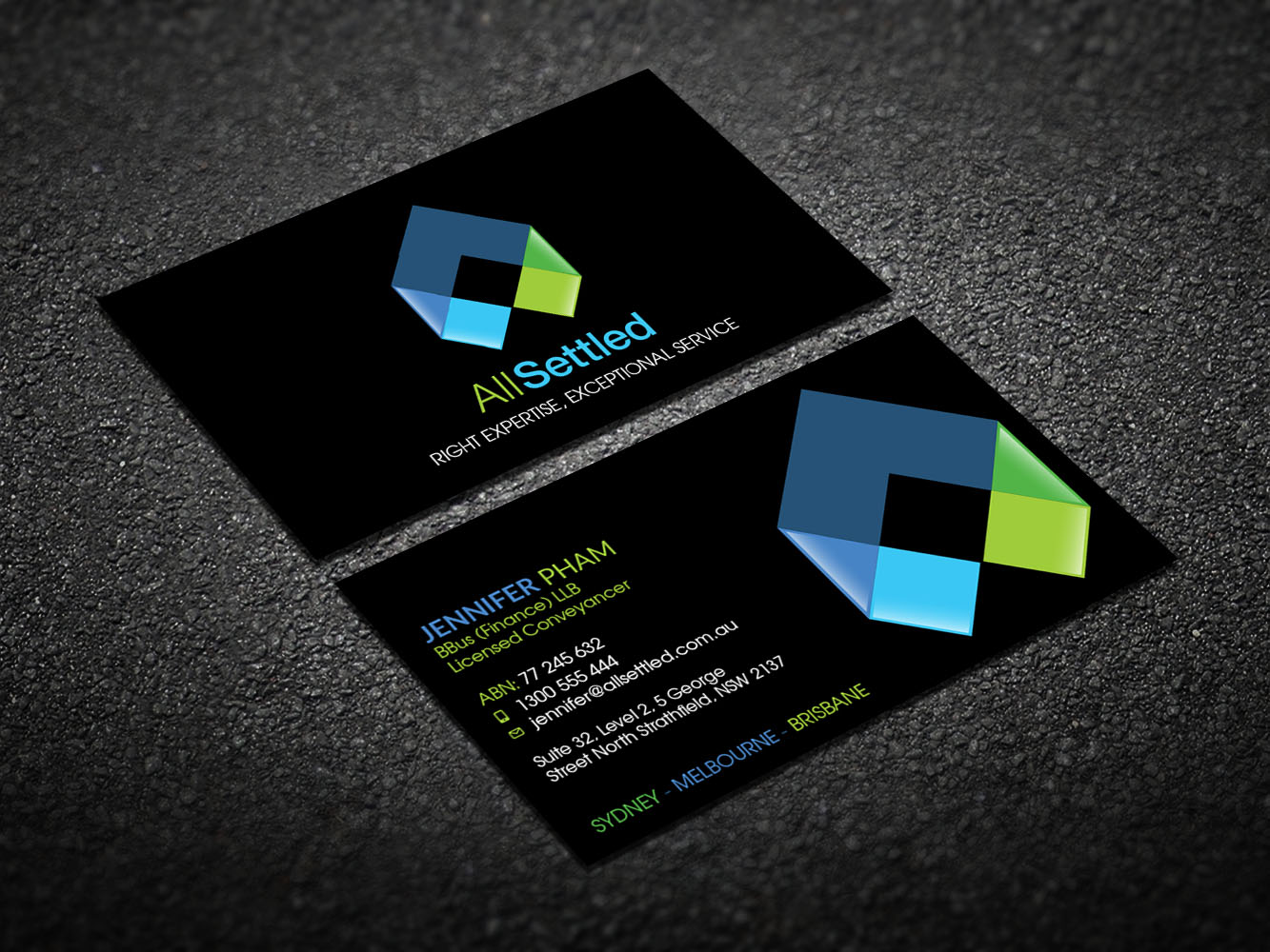 Visitenkarten-Design von Verified artistry (Design garden) für All Settled | Design #11278742