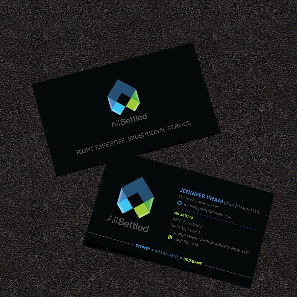Visitenkarten-Design von Grafactory für All Settled | Design #11285161