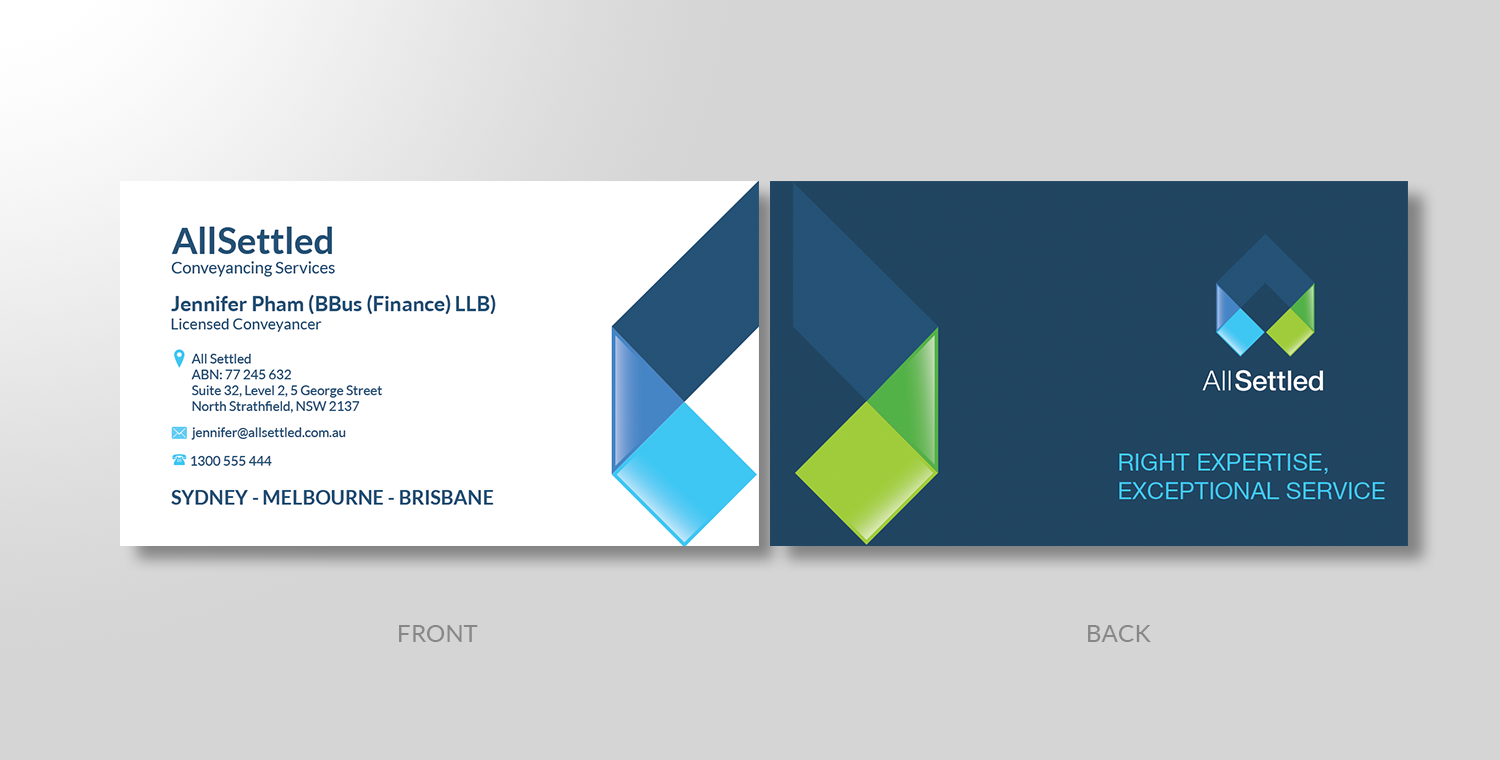 Business Card Design by CreativeWing for All Settled | Design: #11635162