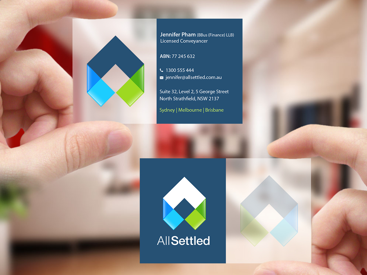 Business Card Design by Creations Box 2015 for All Settled | Design #11292493