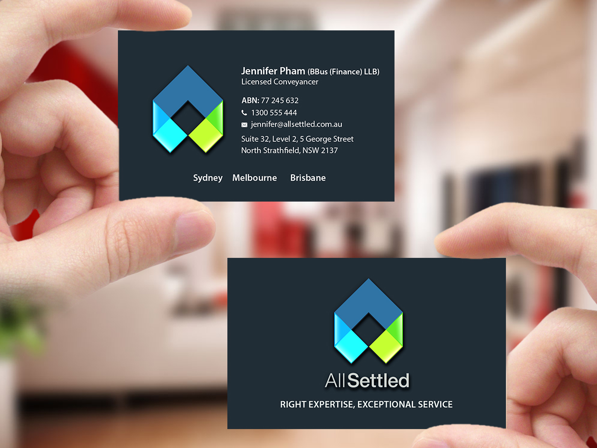 Business Card Design by Creations Box 2015 for All Settled | Design #11292494