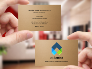 Visitenkarten-Design von Creations Box 2015 für All Settled | Design: #11292496