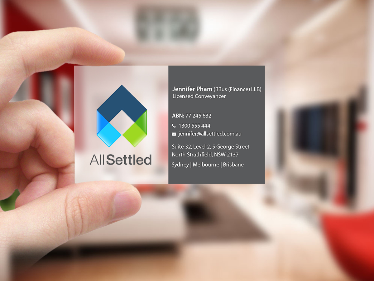Business Card Design by Creations Box 2015 for All Settled | Design #11292498