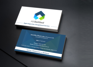 Visitenkarten-Design von Creations Box 2015 für All Settled | Design: #11292513