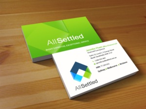 Visitenkarten-Design von Creations Box 2015 für All Settled | Design: #11292516