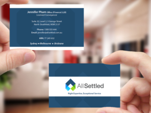 Visitenkarten-Design von Creations Box 2015 für All Settled | Design: #11292523