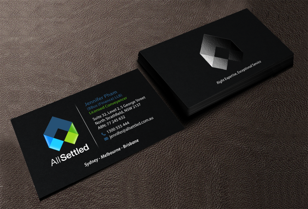 Business Card Design by chandrayaan.creative for All Settled | Design #11294762