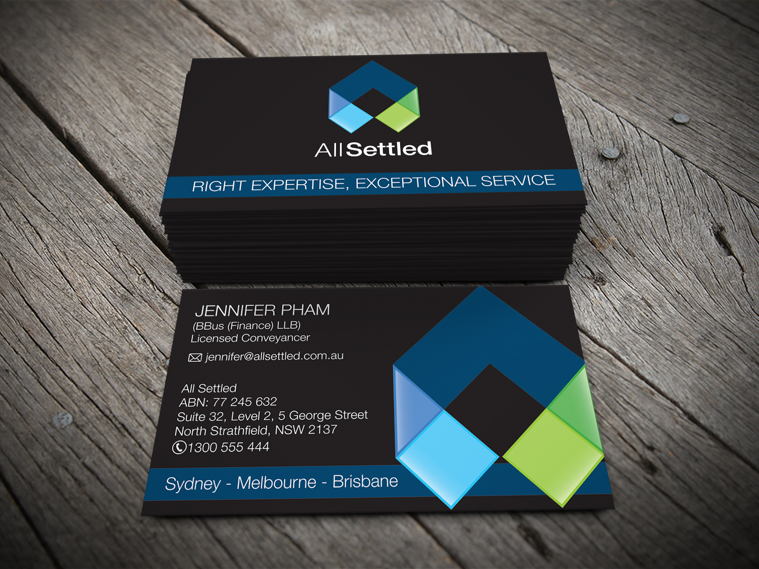 Business Card Design by alhemique1 for All Settled | Design #11277093