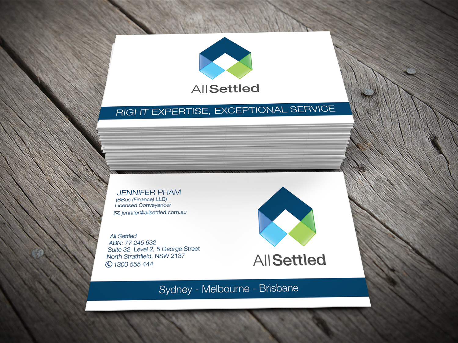 Visitenkarten-Design von alhemique1 für All Settled | Design #11277847