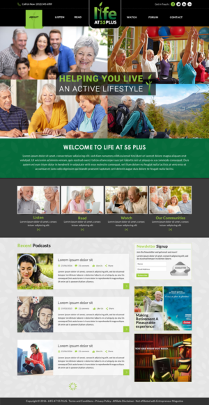 Mediapreneur looking for Wordpress Design for 55 plus community