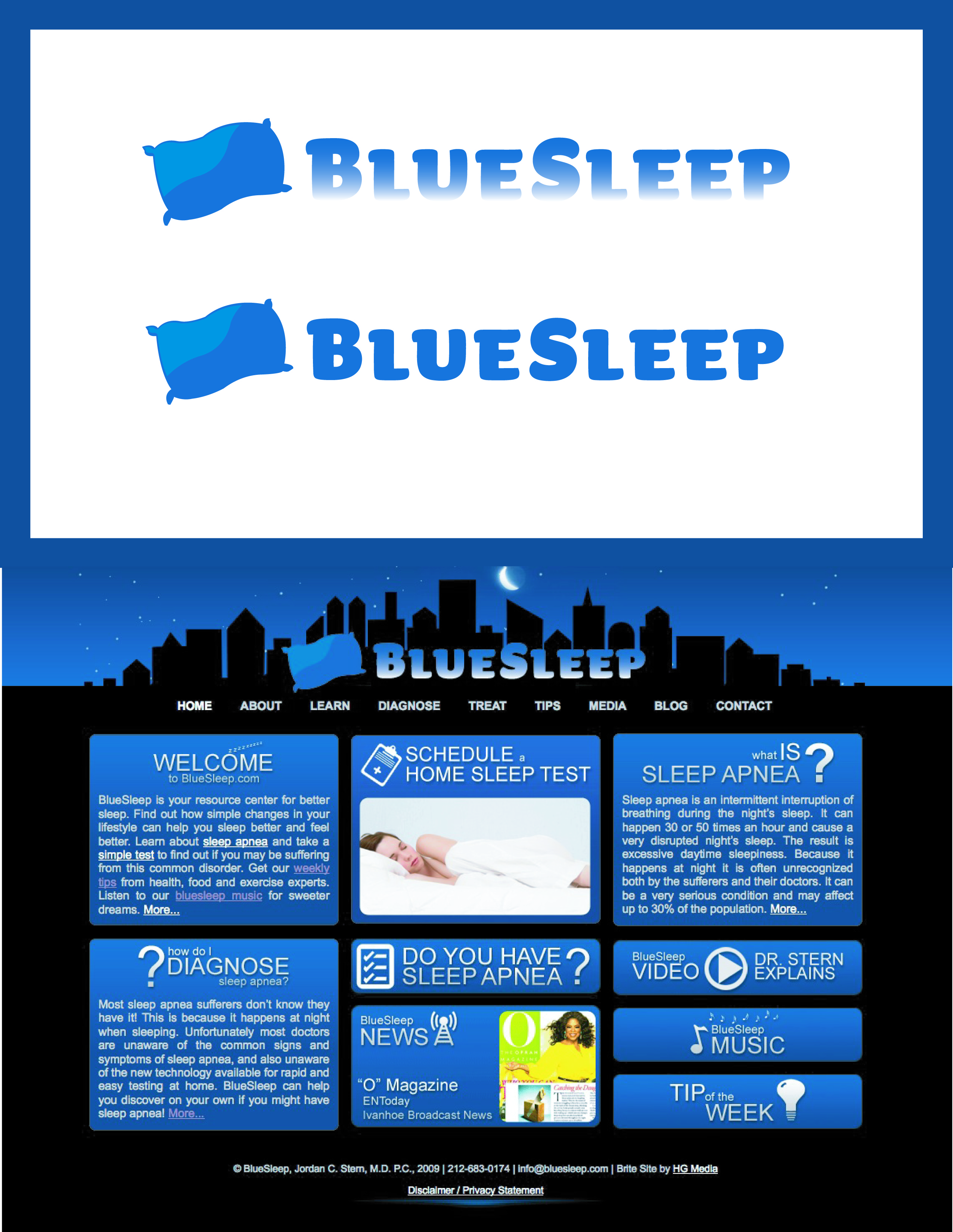 Logo Design by Julius Reque for Bluesleep | Design #23614