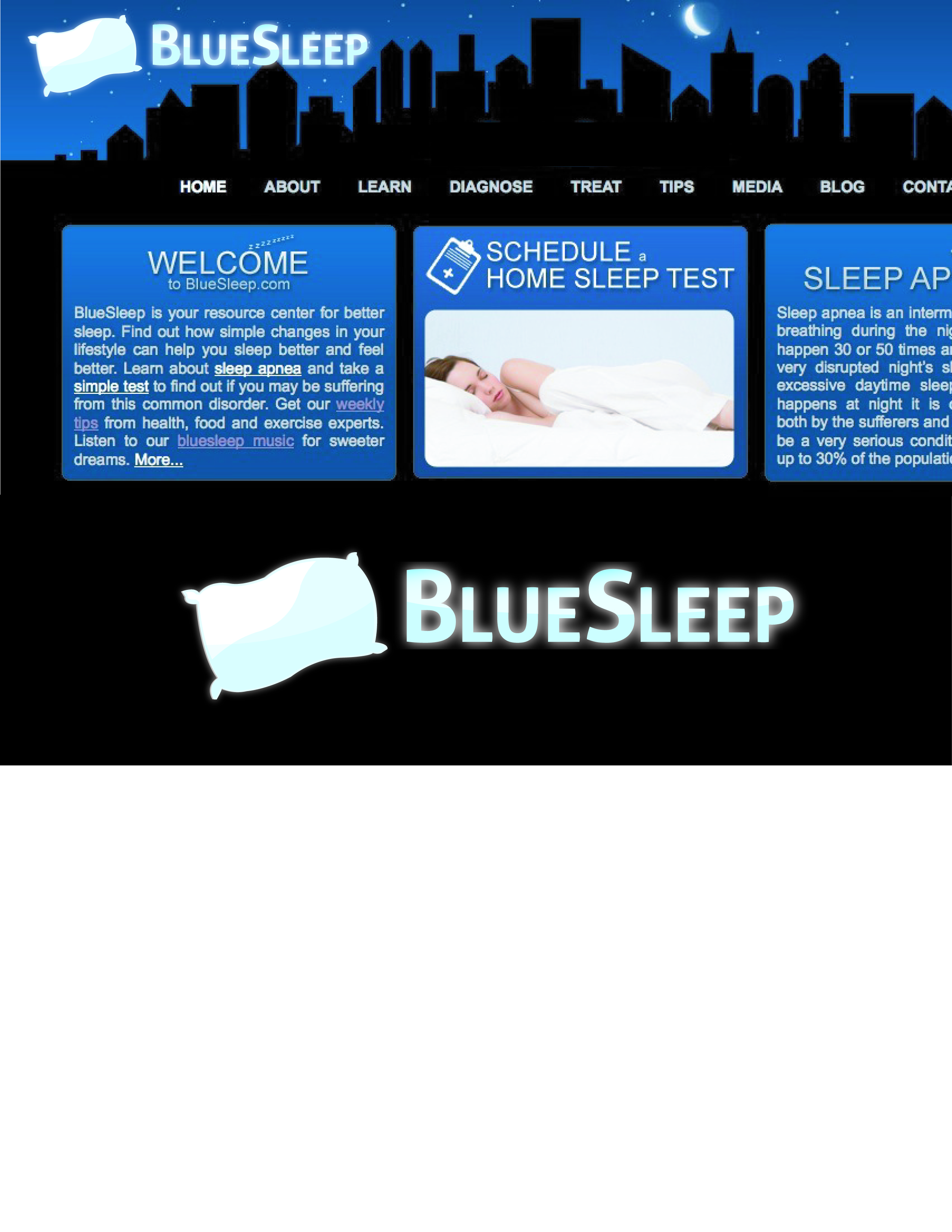 Logo Design by Julius Reque for Bluesleep | Design #23820