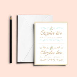 'Chapter two' and 'From trash to treasure' | Diseño de Logo por Tegridy Studio