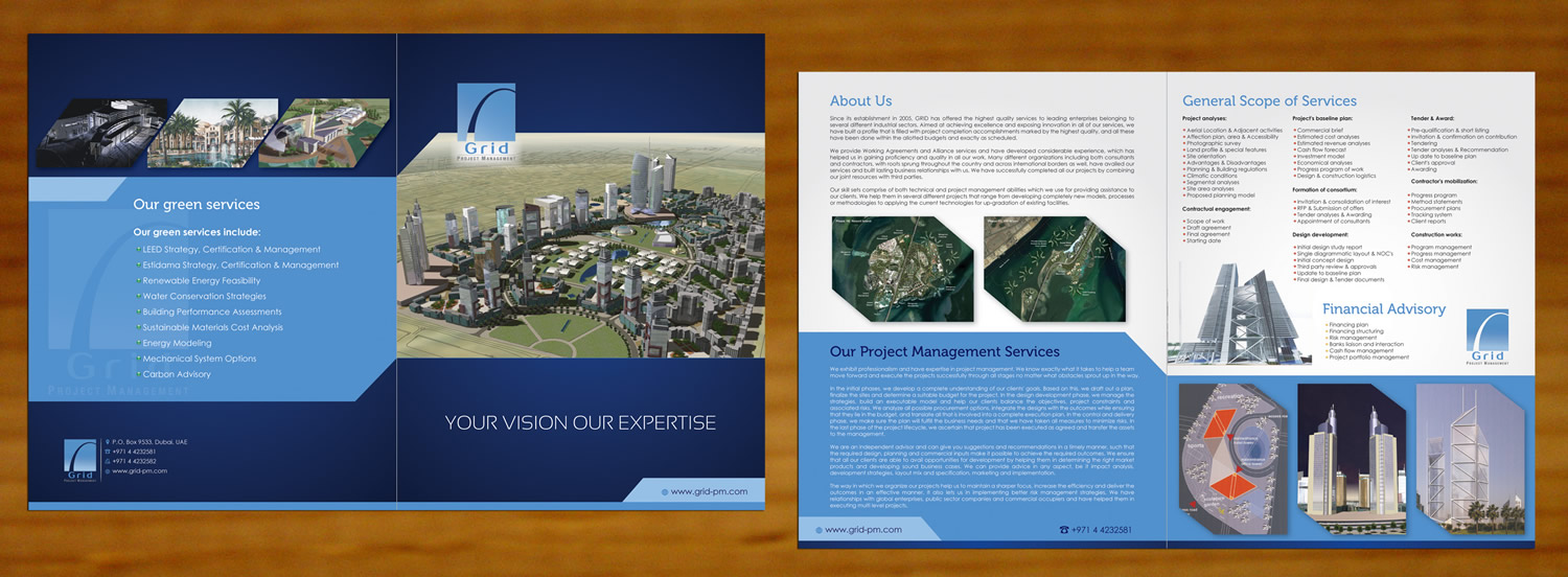 Broschüren-Design von Sbss für GRID Project Management | Design #2379697