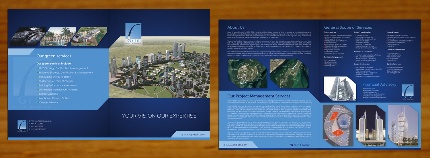 Broschüren-Design von Sbss für GRID Project Management | Design #2379709