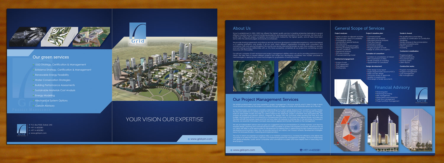 Diseño de Brochure por Sbss para GRID Project Management | Diseño #2395827