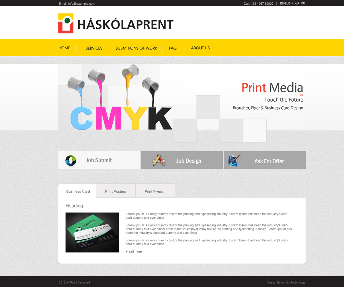 Web Design by aarsita for Haskolaprent | Design #2343974