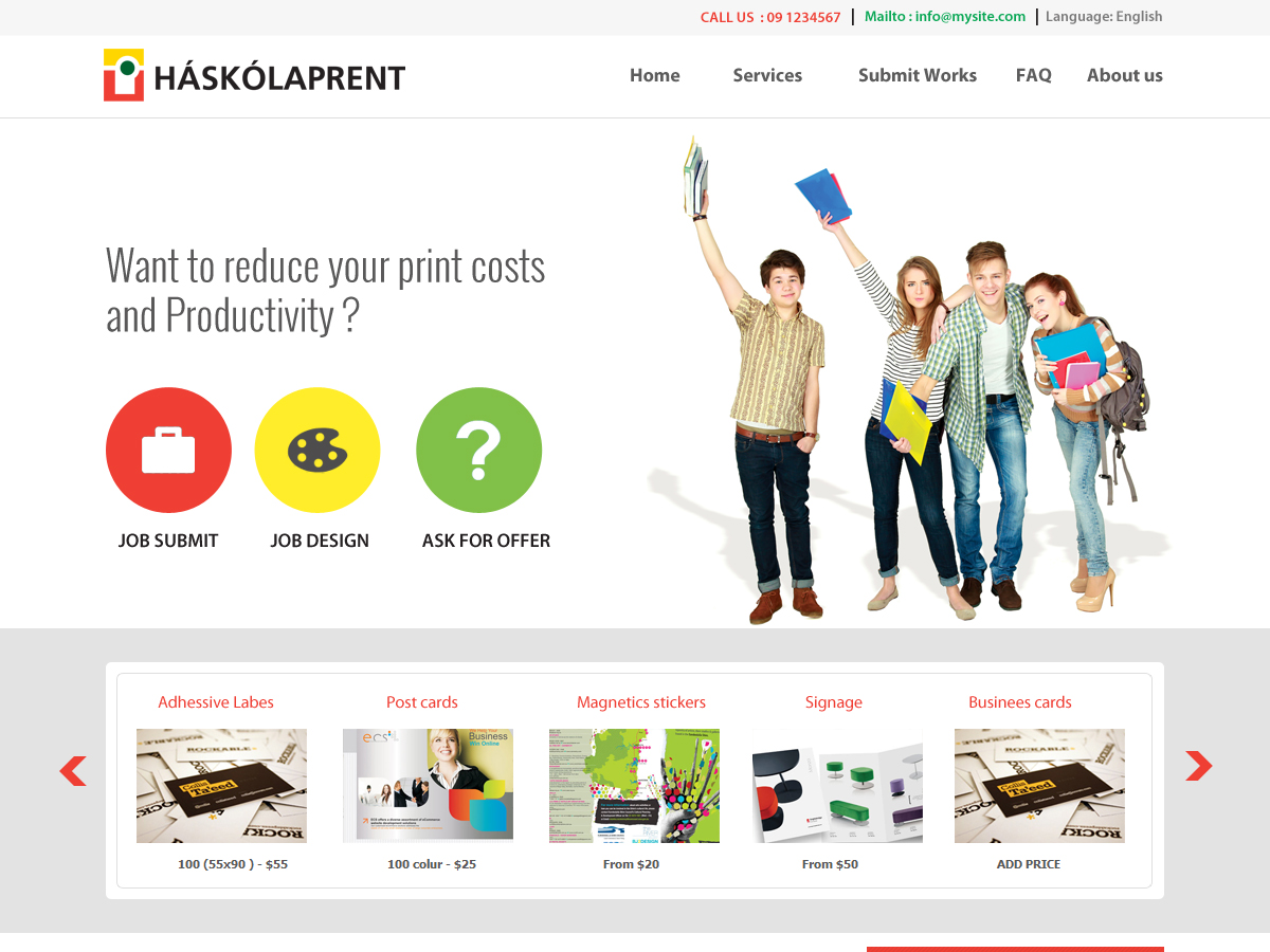 Web Design by designerkochi for Haskolaprent | Design #2345708
