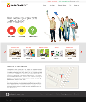 Web Design by libin for Haskolaprent | Design #2372242