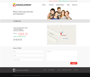 Web Design by designerkochi for Haskolaprent | Design: #2397624