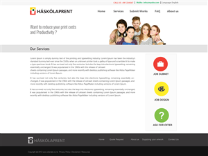 Web Design by designerkochi for Haskolaprent | Design: #2397637