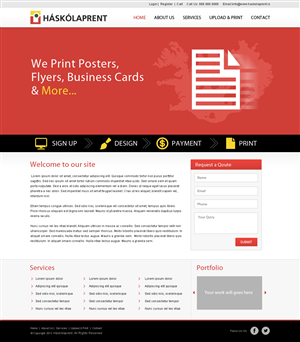 Web Design by Susmita Paul for Haskolaprent | Design #2306630