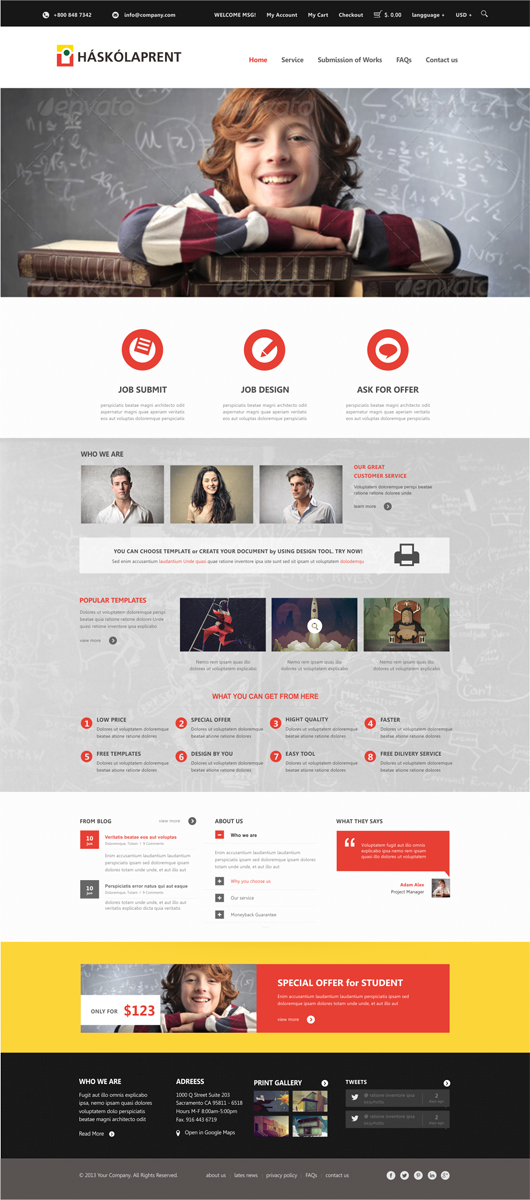 Web-Design von Silverfox Studio für Haskolaprent | Design #2352072