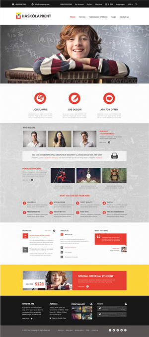 Web Design by Silverfox Studio for Haskolaprent | Design: #2352072
